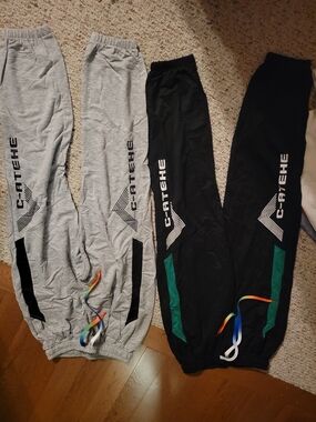 C-Atehe Kids' Jogger Pants - Gray & Black